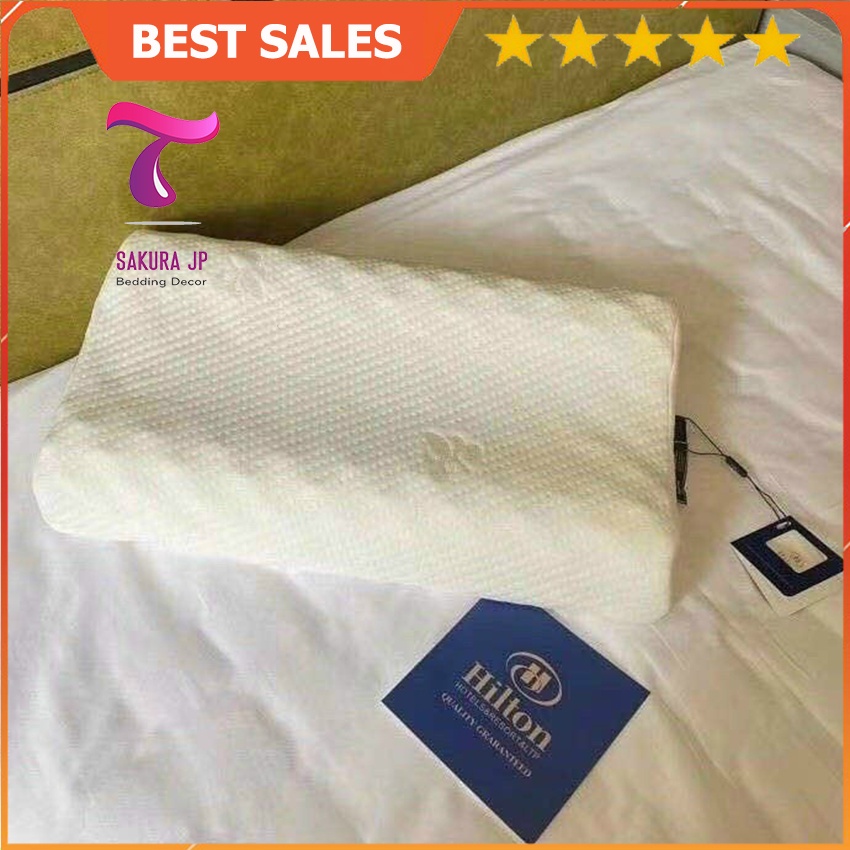 Gối Cao Su Non Yên Ngựa Vân Massage Hilton Hotel - Gối Cao Su Non Hilton Sakura JP Bedding Decor