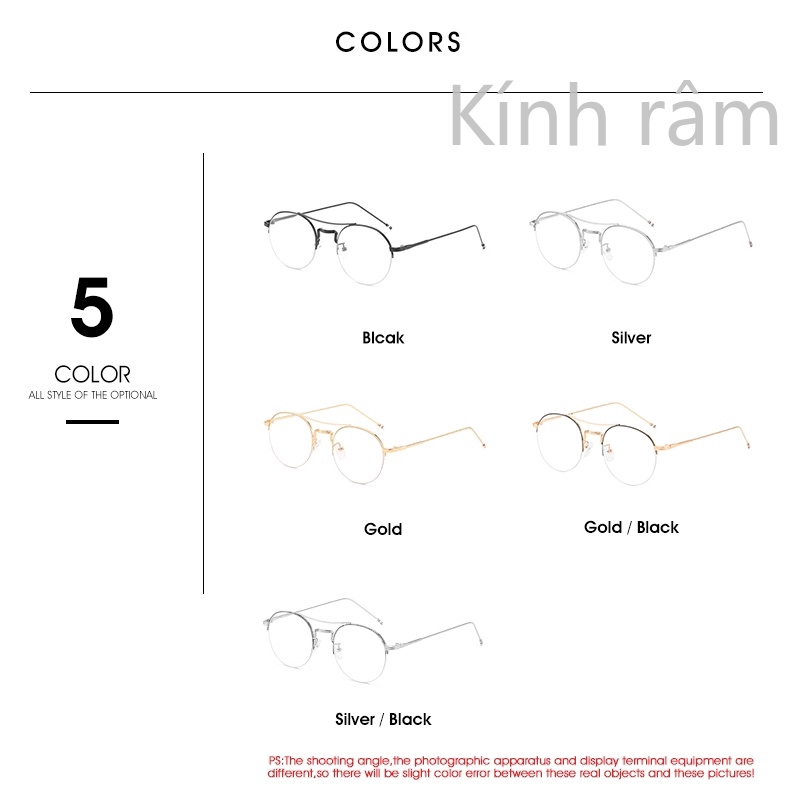 Mắt kính tròn cổ điển 2019 dành cho nữ