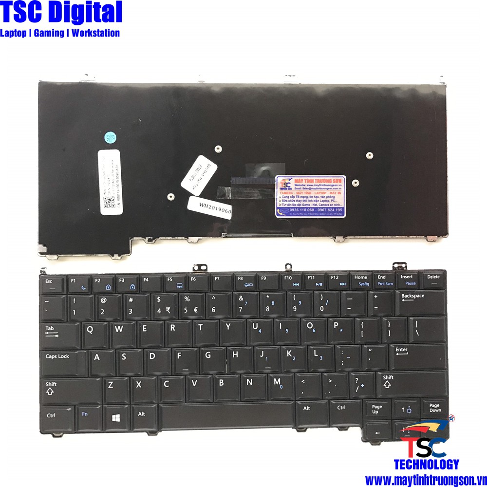 Bàn Phím Laptop Dell Latitude 12 7000 E7240 E7440 E7420 Không Đèn | Phím Nhập Khẩu Cao Cấp