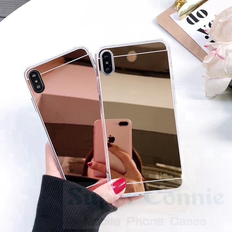 Casing Xiaomi Redmi Redmi Note7 Note8 Note5A Note 5 5pro Note 4 4X Redmi 6A Sparkly Acrylic Makeup mirror Cover