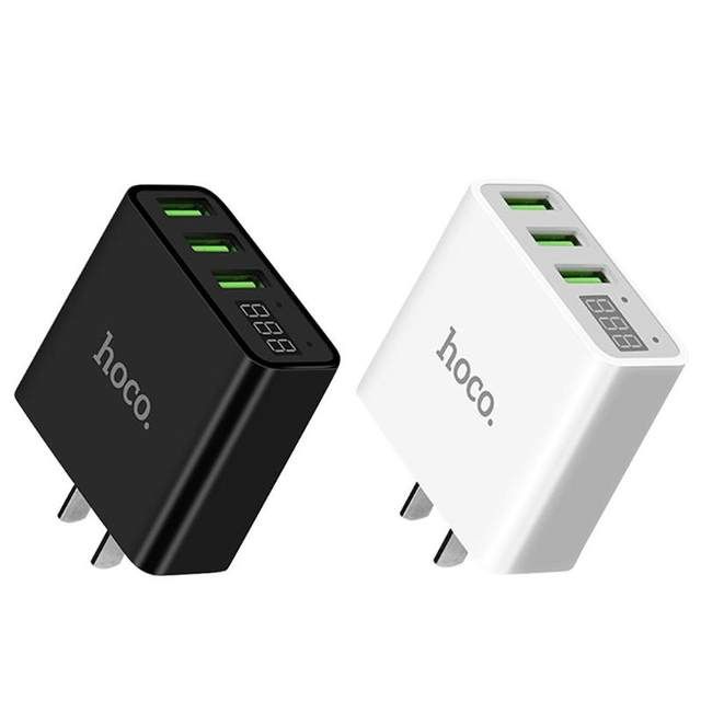 Củ Sạc Hoco 3 Đầu Ra Có Đèn Led Báo Dòng Ra (Hoco-C15)