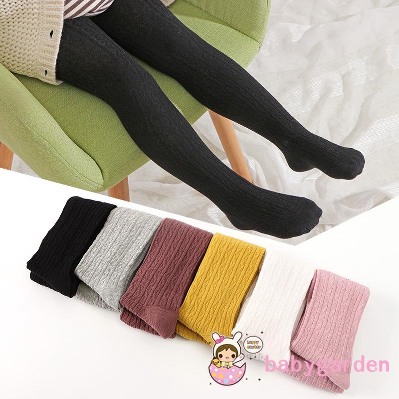 ღ♛ღBaby Girls Cotton Even Foot Leggings Candy Color Pantyhose