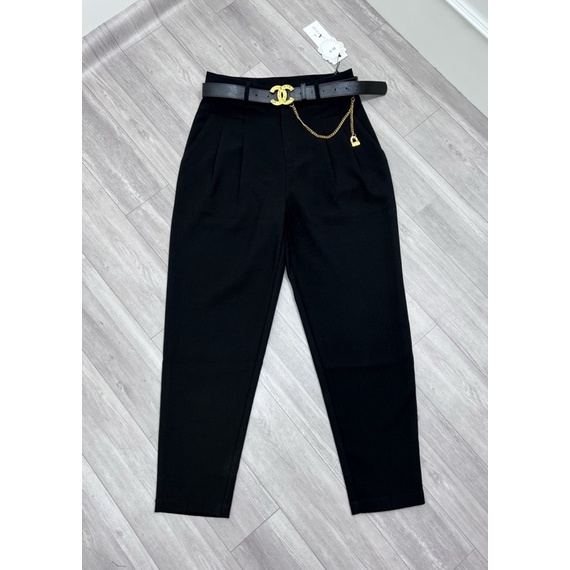 Quần baggy vải kèm đai