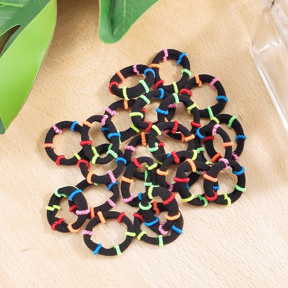 Set 100 dây cột tóc KIDSBOWS co giãn nhiều màu sắc dễ thương cho bé gái