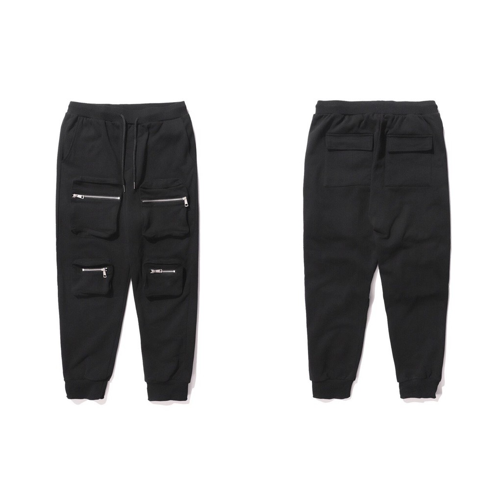 Quần jogger kaki túi hộp đen
