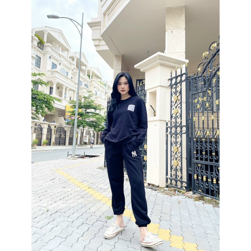 (HÀNG XUẤT XỊN) Quần dài đen bo nhỏ 1923 M//L//B LIKE BACK SQUARE PRINT SWEATSHIRTS BLACK  Made in V//N full-tag-code