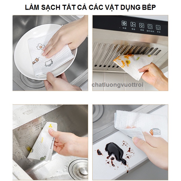 Cuộn Giấy Lau Đa Năng Size To – Loại 50 Tờ/Cuộn Có Kích Thước 25x20 Cm/tờ