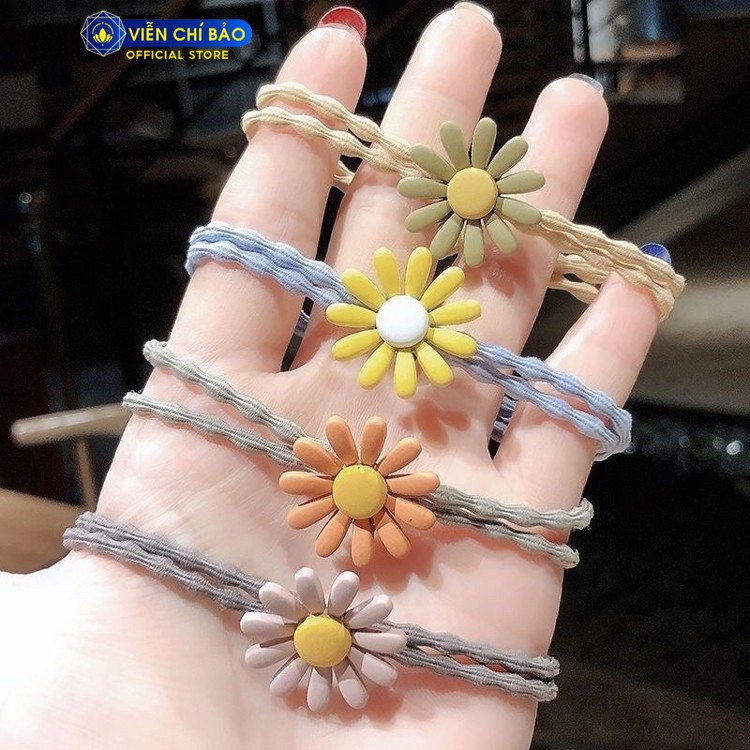 Dây buộc tóc Hoa Cúc nhí xinh xắn handmade Viễn Chí Bảo C500162