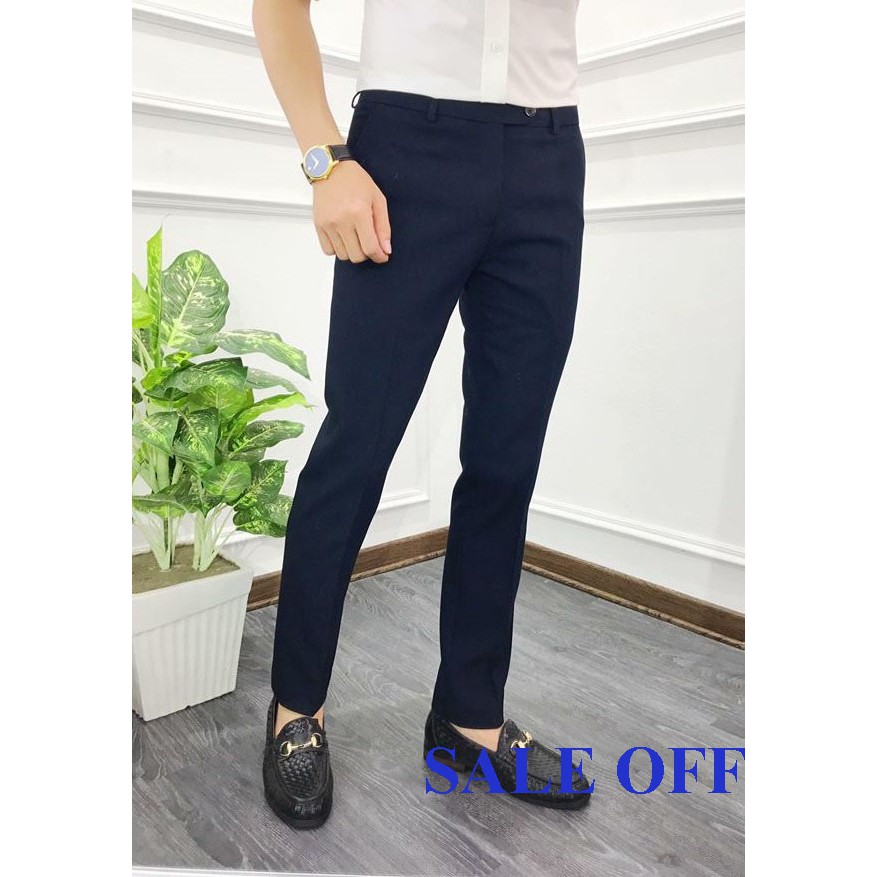 Quần Tây Nam màu Xanh Than Tối