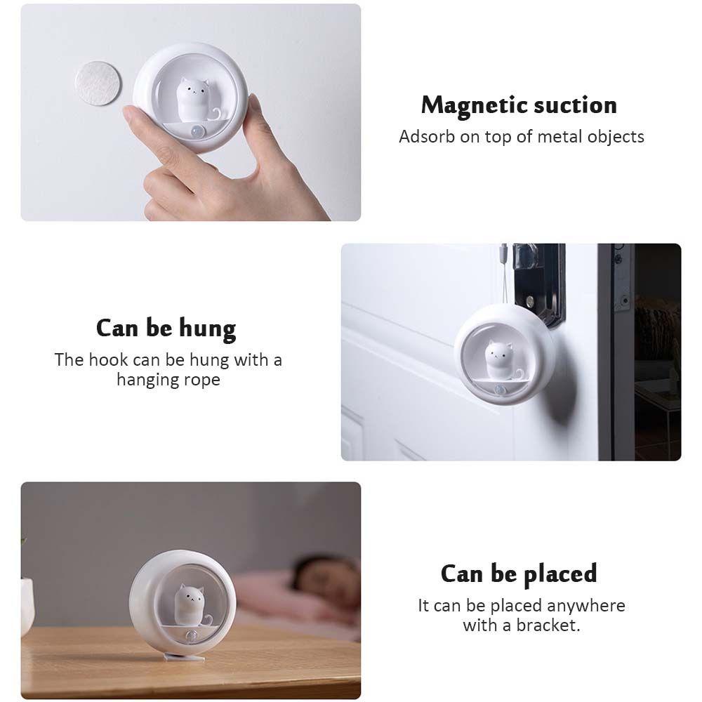 BARRY Đèn Ngủ Cảm Ứng Chuyển Động Hình Mèo Cho Bé