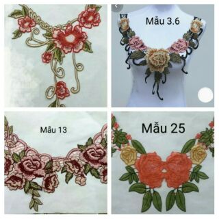 Ren thêu hoa 3D thanh lý