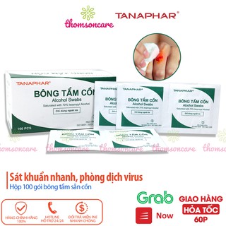 Bông tẩm cồn sát trùng TANAPHAR - Bông cồn khô khử khuẩn