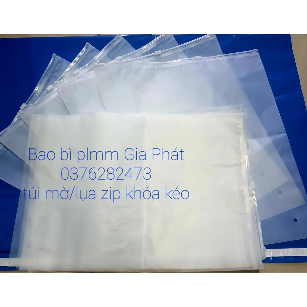 1KG TÚI MỜ HD ĐỰNG QUẦN ÁO CÓ KEO DÁN MIỆNG, KHÓA KÉO ZIP