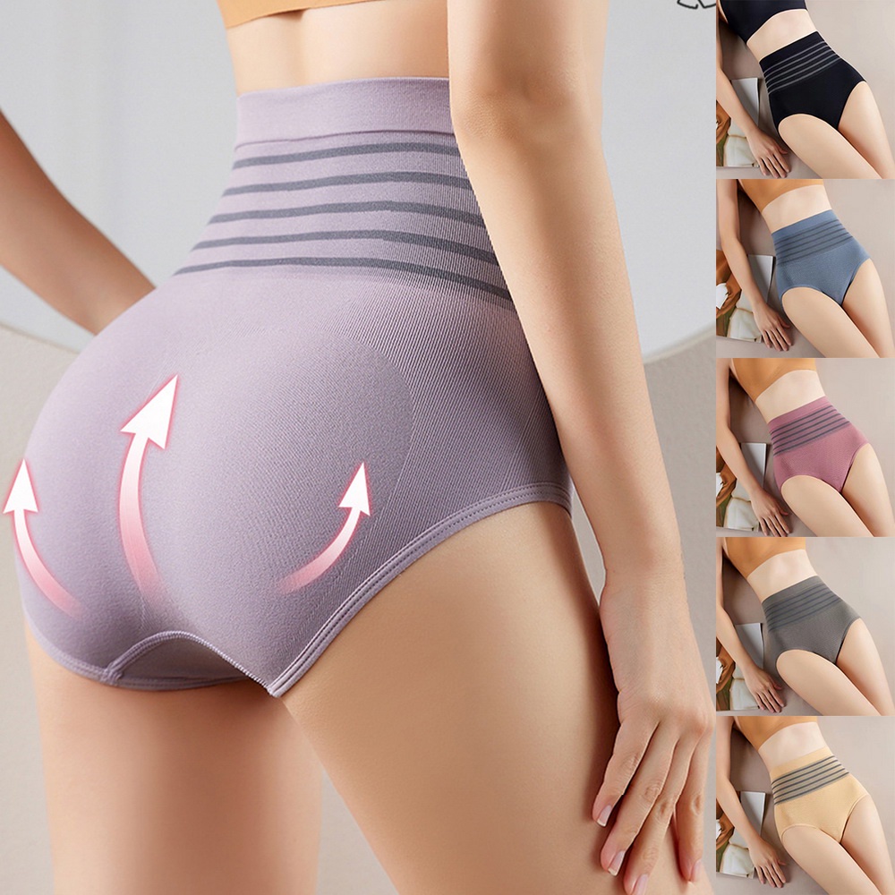Quần Short Lưng Cao Định Hình Eo Không Đường May Co Giãn Thoáng Khí Cỡ Lớn Thời Trang Cho Nữ