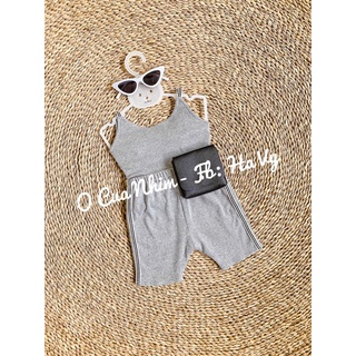 Set ngố hai dây thun gân phối sọc cho bé iu ❤️