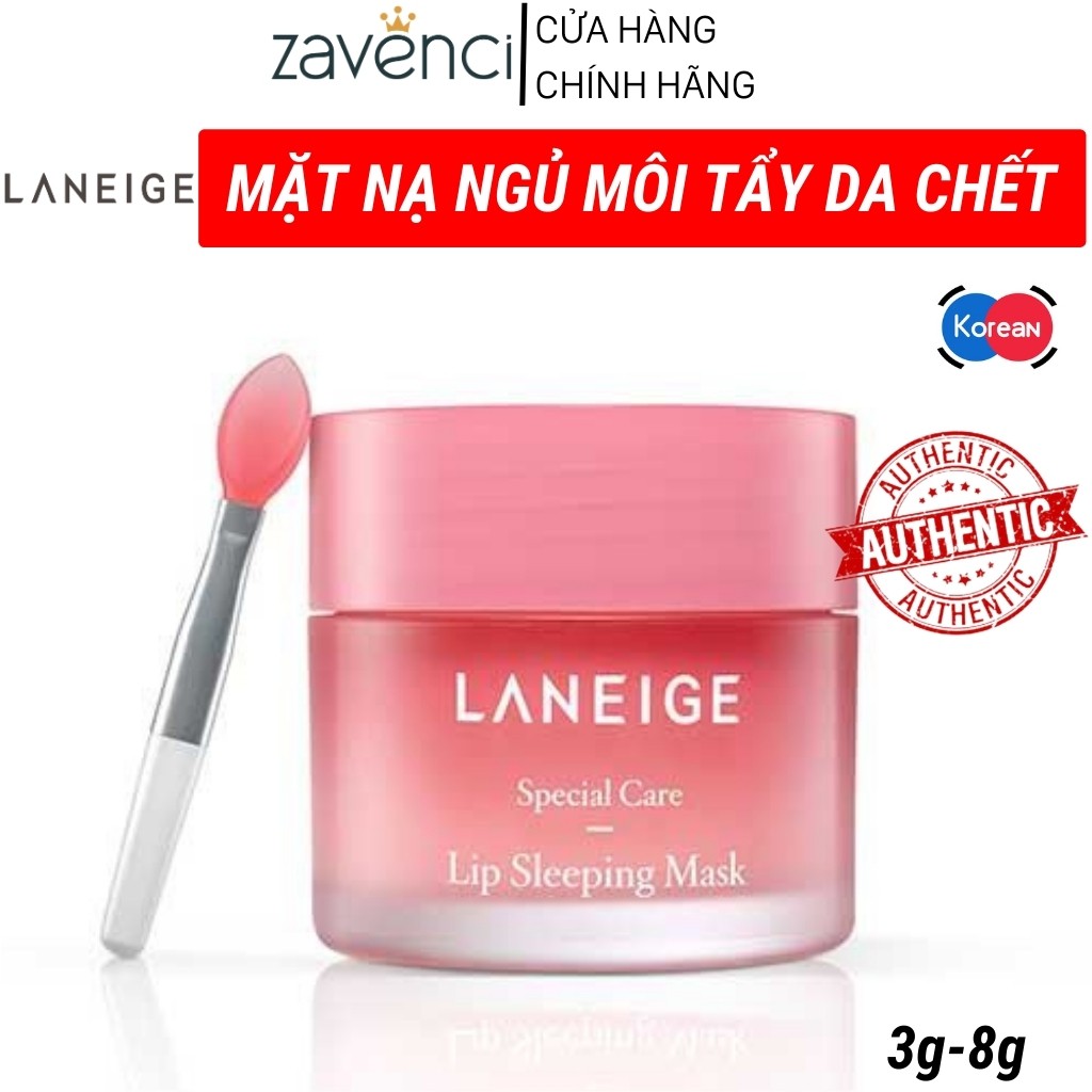 Mặt Nạ Ngủ Môi NM1293804 LANEIGE Lip Sleeping Mask Tẩy Tế Bào Chết Giúp Môi Hồng (Full + Mini Size)