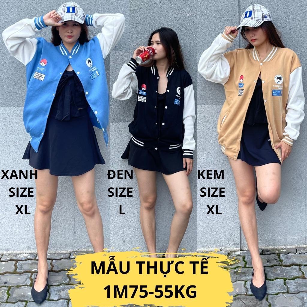 Áo khoác bomber nỉ bông nam nữ form rộng ulzzang unisex street style Hàn Quốc AKBBN LECHAU cao cấp rẻ siêu đẹp