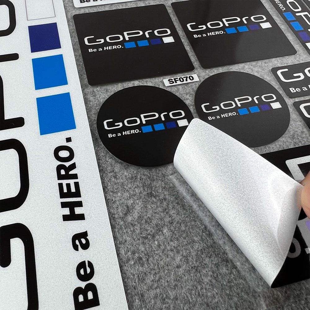 Miếng Dán Phản Quang Hình Logo Gopro Trang Trí Thân Xe Mô Tô Mũ Bảo Hiểm
