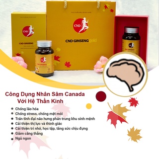 Viên nang Nhân sâm Canada CND GINSENG GOLD (Hộp 60 viên)