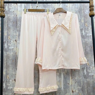 ĐỒ BỘ PYJAMA NỮ LỤA LATIN THIẾT KẾ REN