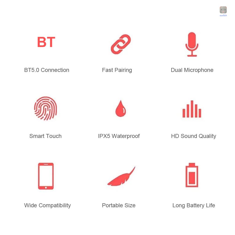 Tai Nghe Thể Thao Không Dây Lenovo QT82 Bluetooth 5.0 TWS IPX5 Chống Mồ Hôi Có Mic 400mAh Ốp