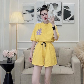 Bộ mặc nhà nữ mùa hè , đồ bộ bigsize chất cotton Helen Clothing in chữ LA new