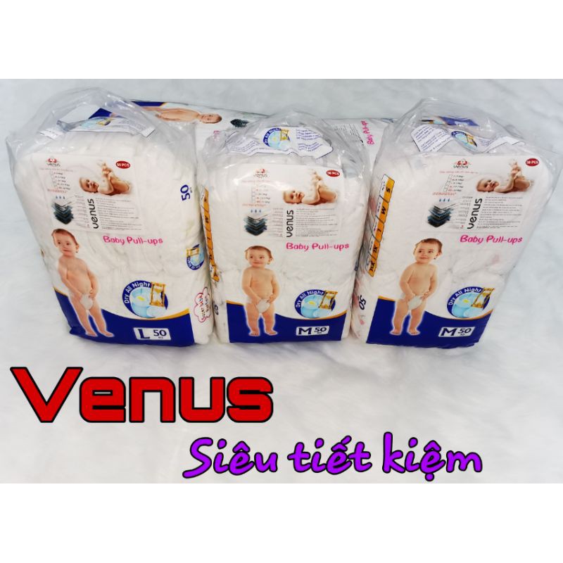 Tã/bỉm quần cho trẻ sơ sinh - trẻ nhỏ hiệu Venus M50/L50/XL50/XXL50