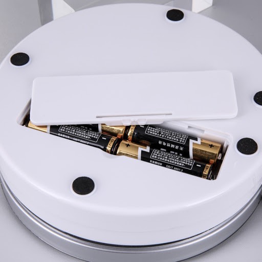 Gương soi trang điểm để bàn gấp gọn có đèn led kết nối USB và pin AA màu trắng