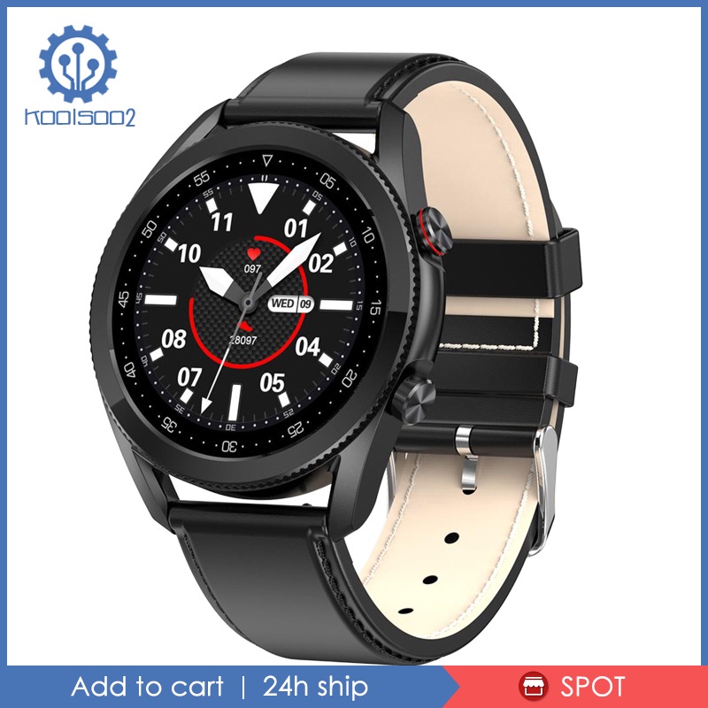 ✨Hàng sẵn sàng✨L19 Smart Watch IP68 Sleep Monitor Sports Fitness Tracker Black Silicone