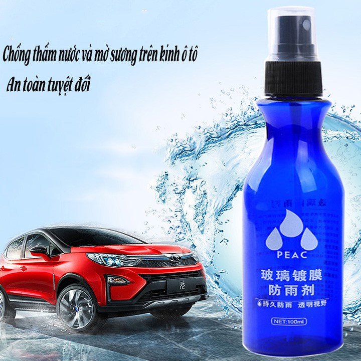 Bình xịt Nano chống nước trên gương kính ô tô, chống nước bám tạo hạt mốc tren gương, kính xe