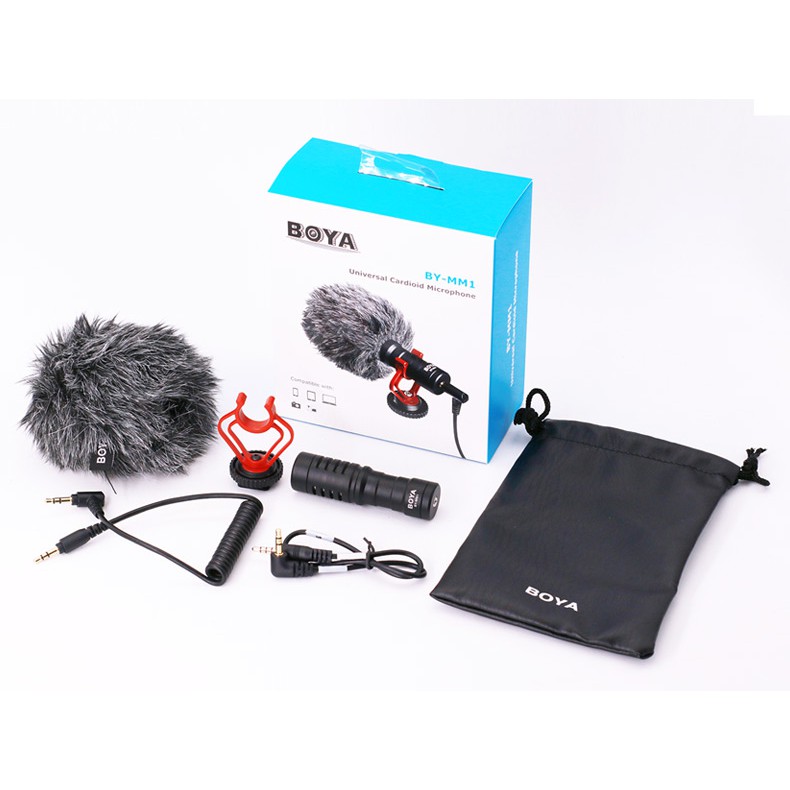 Microphone Phỏng Vấn, Thu Âm, Live Stream Đa Năng Cho Máy Ảnh, Điện Thoại BOYA BY-MM1