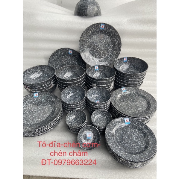 Tô Đĩa Chén Cơm Chén Chấm Vân Đá Nhựa Melamine - Fataco - Việt Nam - Cao Cấp Đủ Loại Siêu Bền