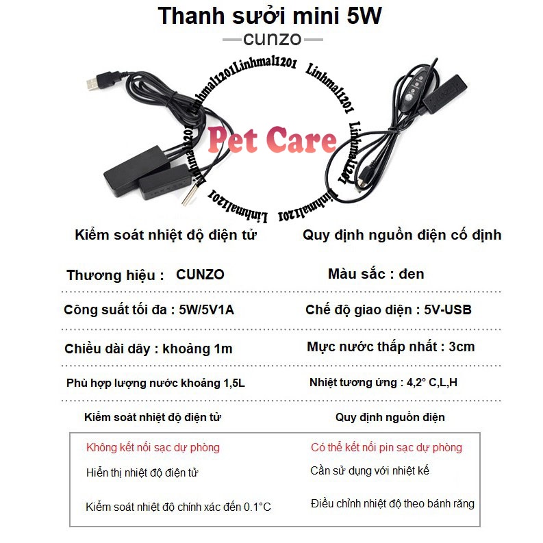 Sưởi bể cá betta mini