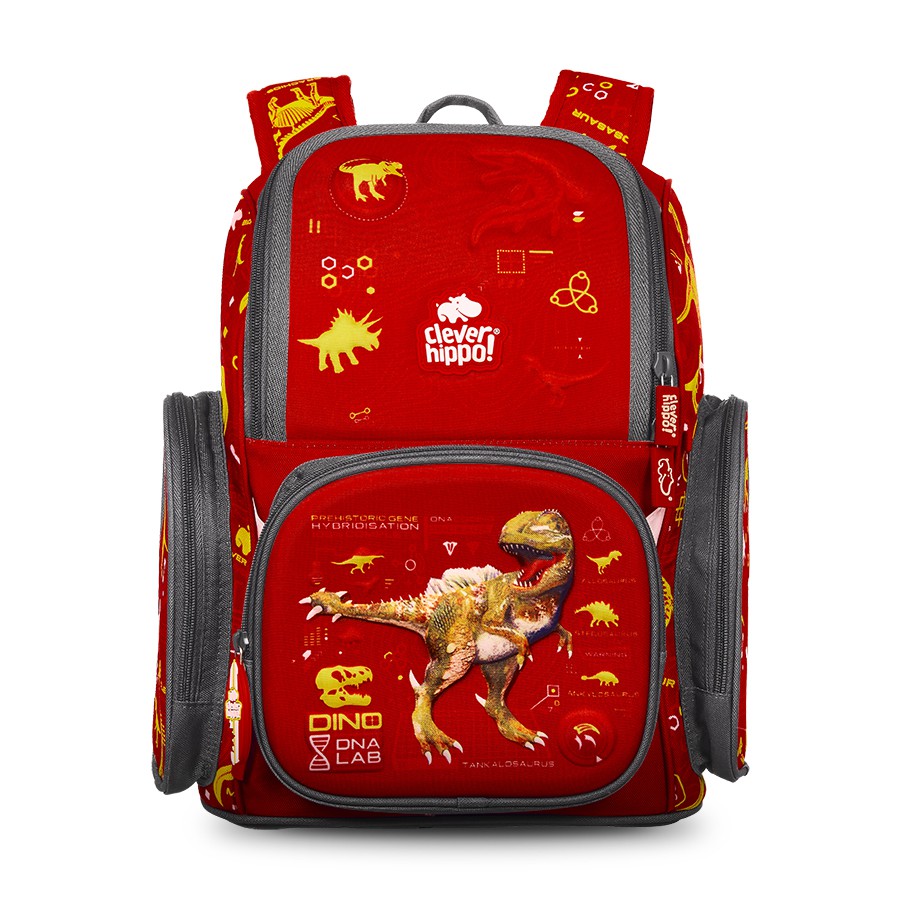 Balo Clever Hippo Khủng long chúa tể đỏ dành cho bé BD1107