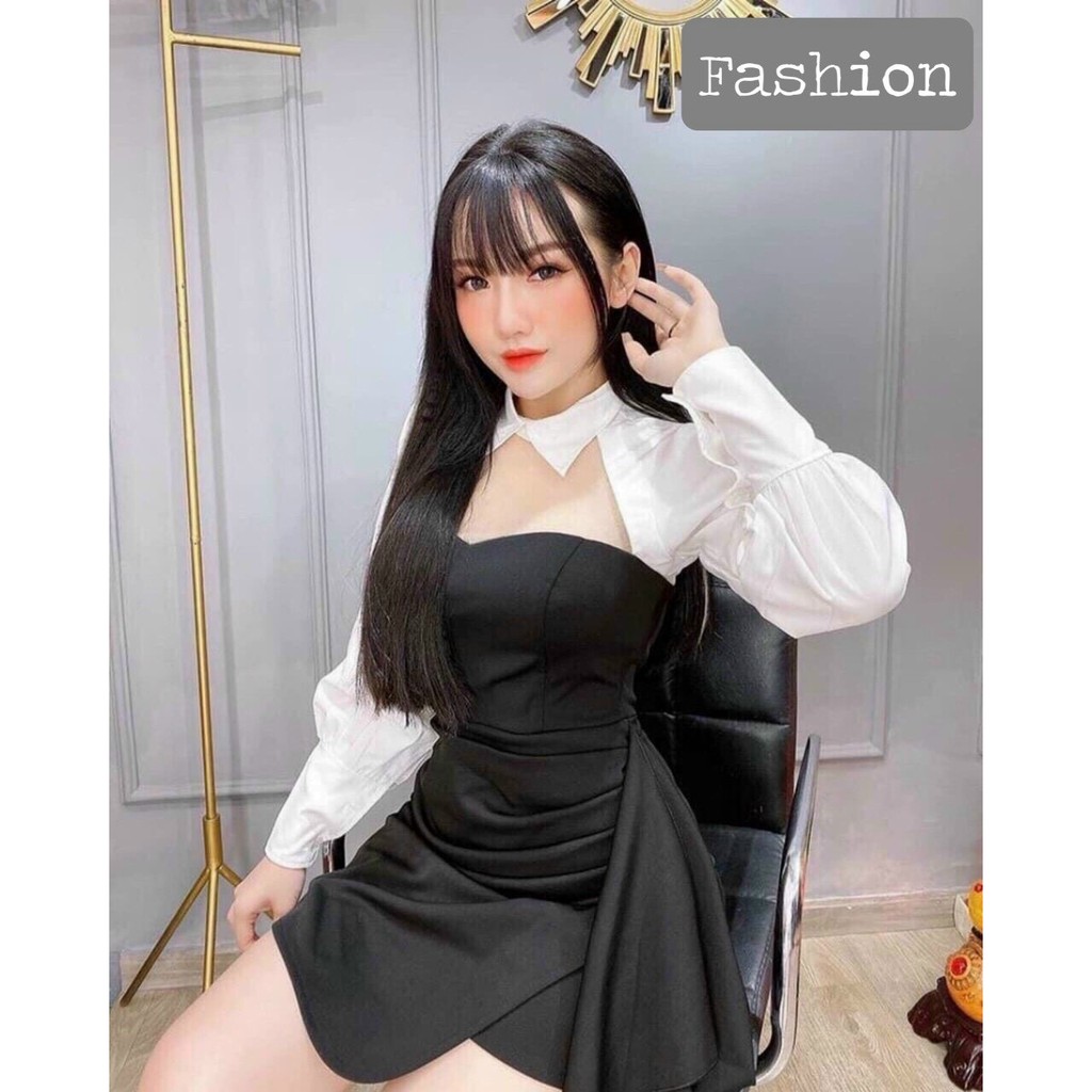 [HÀNG CHUẨN HOT GIRL] Đầm cổ sơ mi siêu hót mới về. Chất xịn đẹp. Có mút , Kèm tag mạc đầy đủ nhé ❤️❤️ Ảnh trải sàn chụp