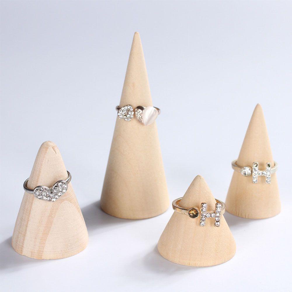 ANEMONE Giá Trưng Bày Nhẫn Hình Nón Bằng Gỗ Thiết Kế Sáng Tạo