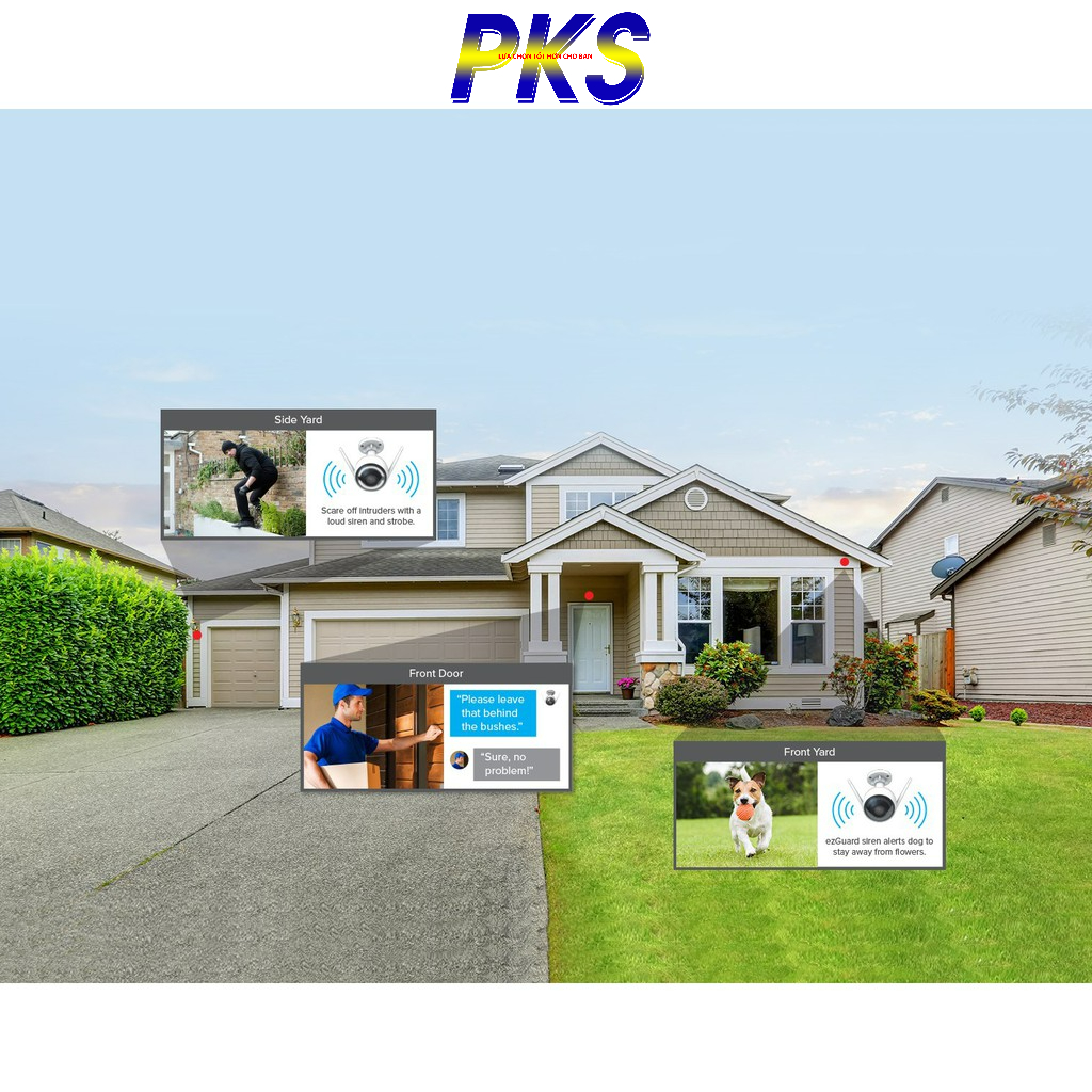 Camera IP giám sát ngoài trời EZVIZ C3W - có báo động