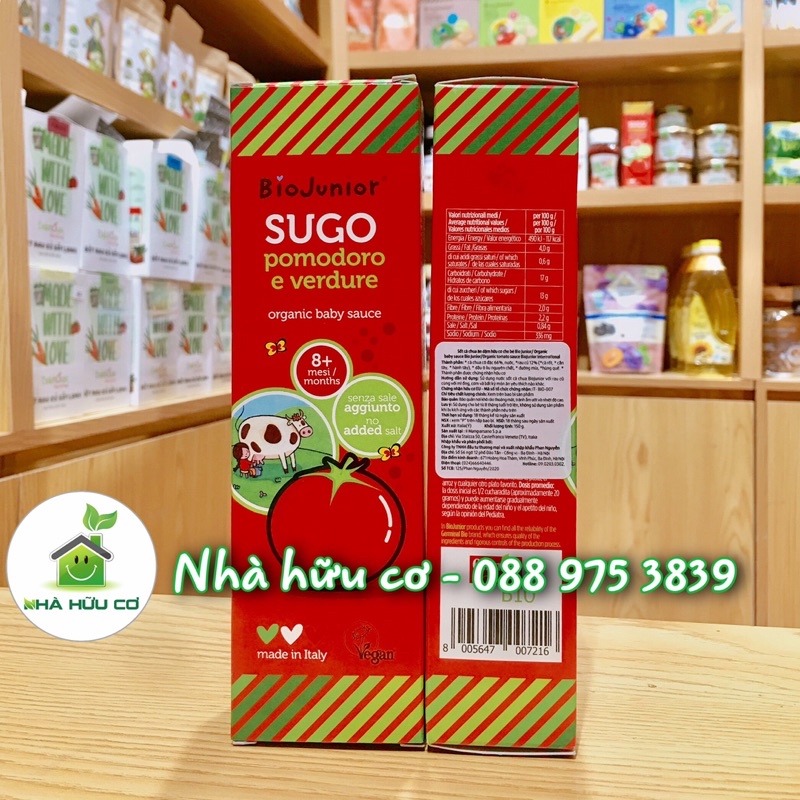 Sốt cà chua hữu cơ cho bé BIO JUNIOR 150g (từ 8 tháng tuổi) - Date: 8/2024 - Nhà Hữu Cơ