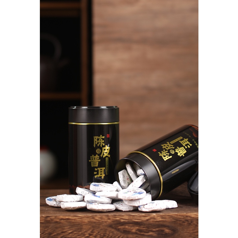 Trà Phổ Nhĩ Chín Vỏ Quýt Mãnh Hải Vân Nam (chia gói nhỏ 50 gram dùng thử)