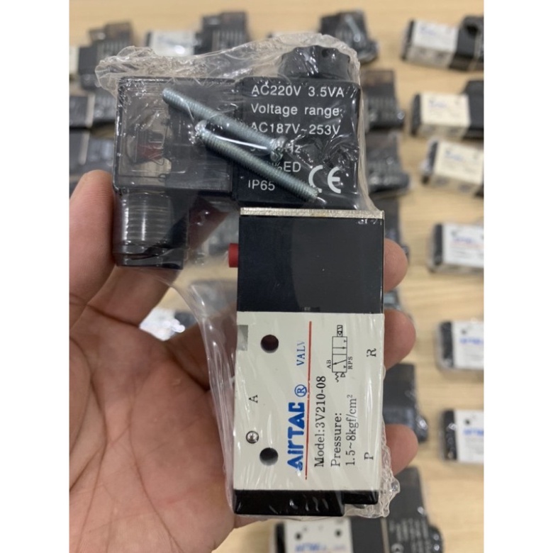 Van điện từ khí nén AIRTAC 3V210-08, 220V