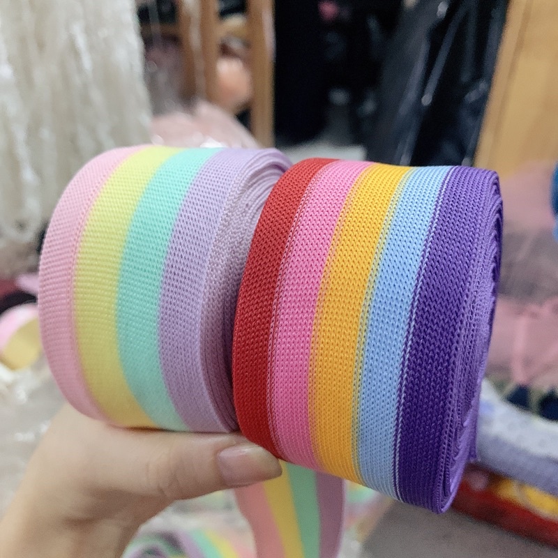 Dây dệt cầu vồng bản 4,5cm giá 1m