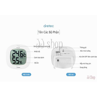 MÁY ĐO NHIỆT ĐỘ, ĐỘ ẨM DRETEC O-430