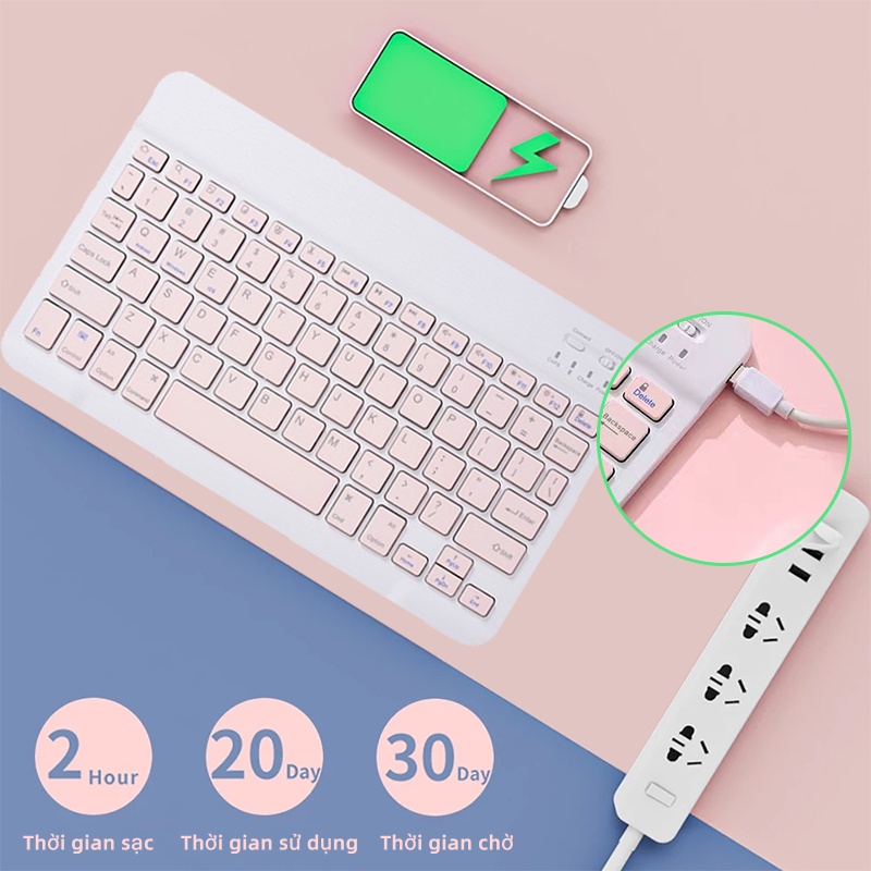 Chuột Bluetooth Bàn Phím Bluetooth Bàn Phím Không Dây  mini 10 inch dành cho máy tính Toàn bộ  mua là rẻ hơn
