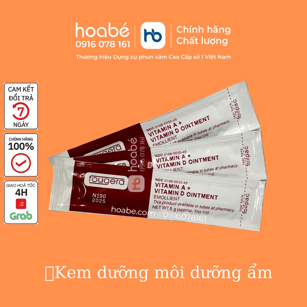Kem dưỡng ẩm fougera vitamin a&d ointment chăm sóc phun môi mày xăm hình - DCPX HOA BÉ 2021