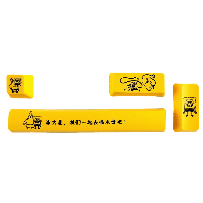 Bộ 4 nút bàn phím PBT SPACEBAR ENTER ESC nhuộm thăng hoa OEM CMYK in hoạt hình