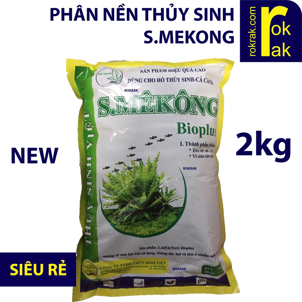 Phân nền thủy sinh S MeKong Bio Plus - bao 2kg