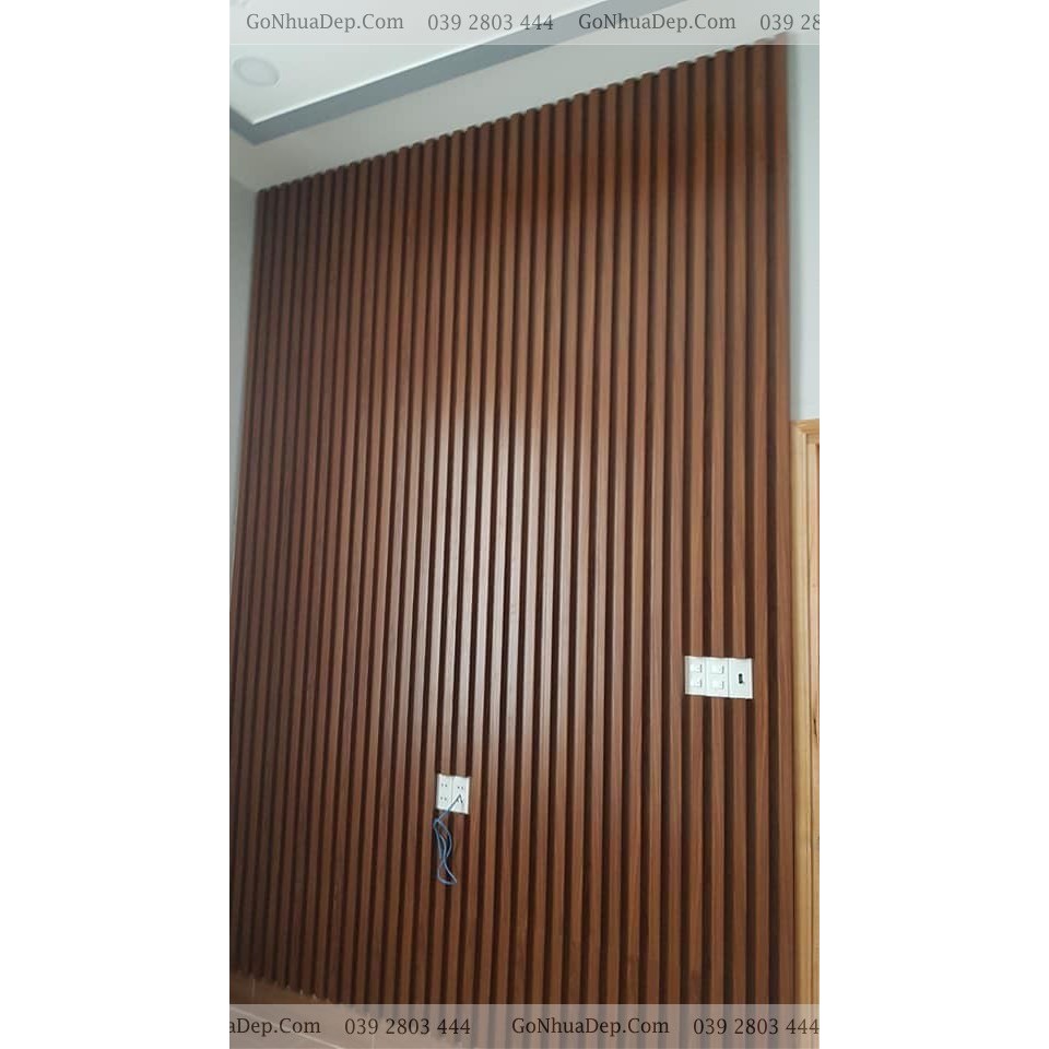 Tấm ốp trần tường gỗ nhựa composite loại 3 sóng cao, màu sắc đa dạng, giống với gỗ tự nhiên