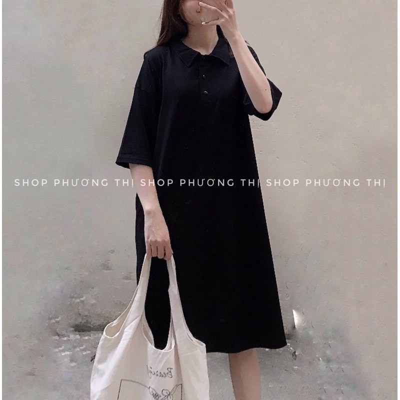 Váy polo dài dáng suông - Đầm polo ulzzang (hình thật/video) | BigBuy360 - bigbuy360.vn