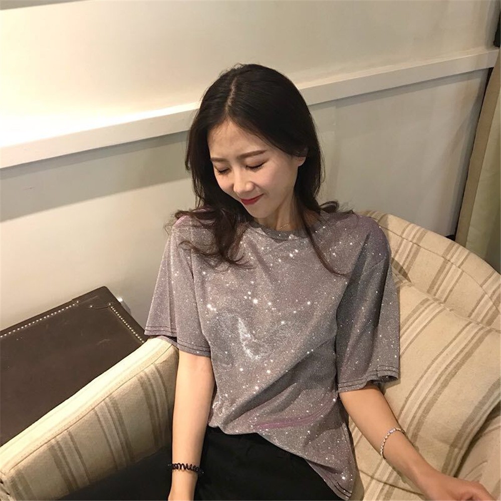 ÁO THUN ÁNH KIM ULZZANG CỰC HOTT 2018 VỀ THÊM Ạ <3