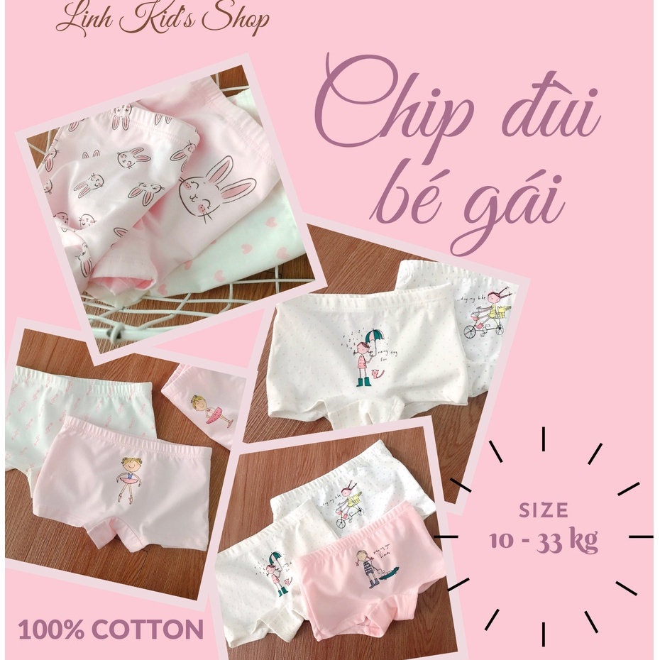 SET 3 QUẦN LÓT/CHIP ĐÙI TEENGO VÀ MIA CHO BÉ GÁI TỪ 2-9 TUỔI IN HOẠT HÌNH